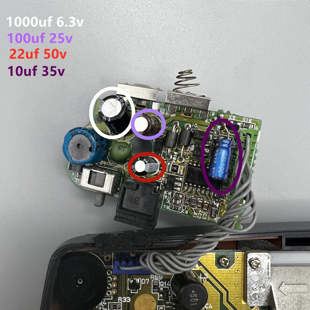 Hohe qualität kondensatoren Für Sega GameGear GG motherboard kondensatoren reparatur ersatz