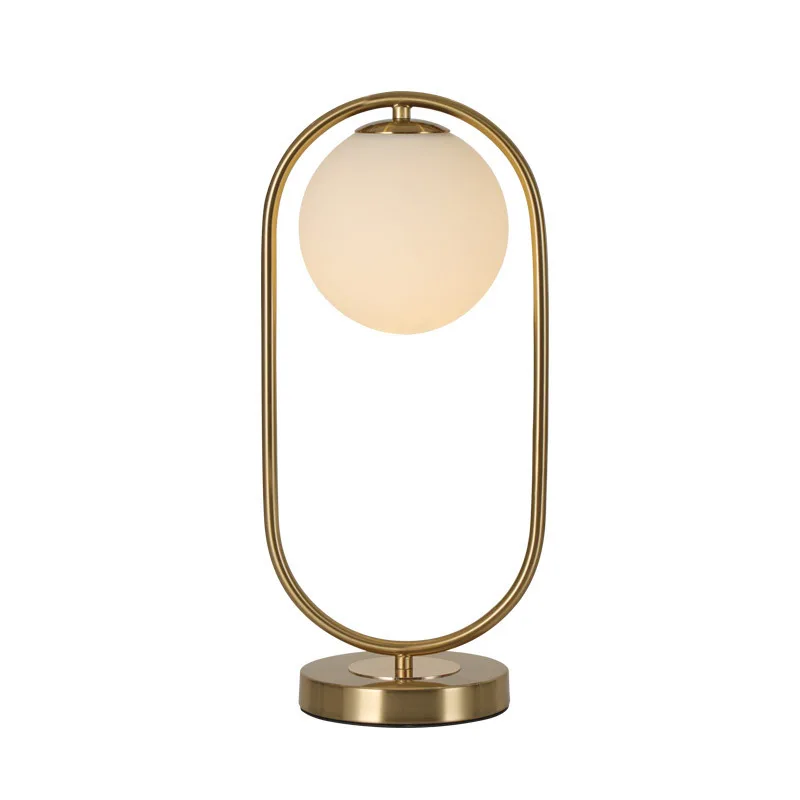 Creative Golden Circle/Ellipse Bedside Metal Night Light Table Lamp For Living Room Bedroom E14 AC110V 220V