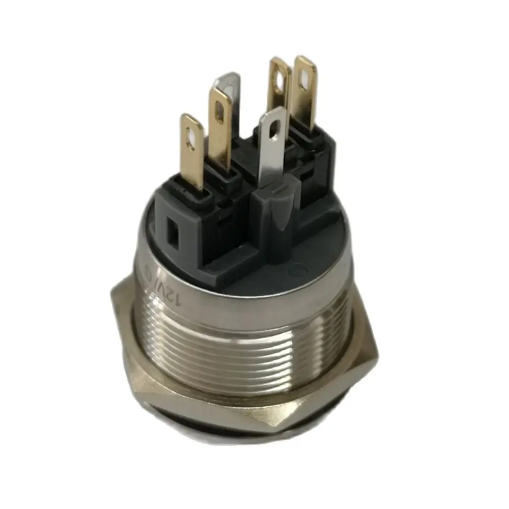 방수 리셋 푸시 버튼 전기 스위치, 엔진 시동 정지, 19mm, 22mm, 25mm, 30mm, 3V, 6V, 12V, 24V