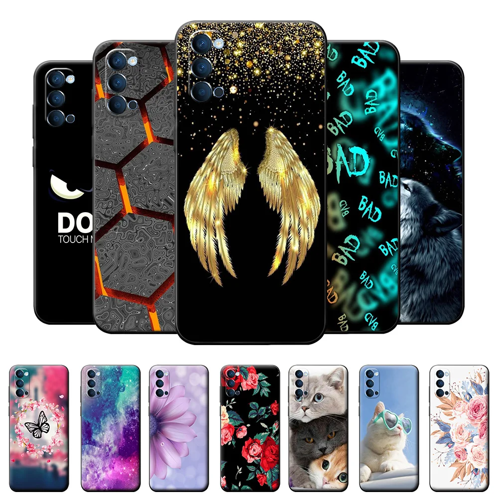 For OPPO Reno4 5G Case Fundas on OPPO Reno4 Pro 5G Soft TPU Cover For Reno4 Case 5G Silicone Phone Shell For Reno4 Pro Case 5G