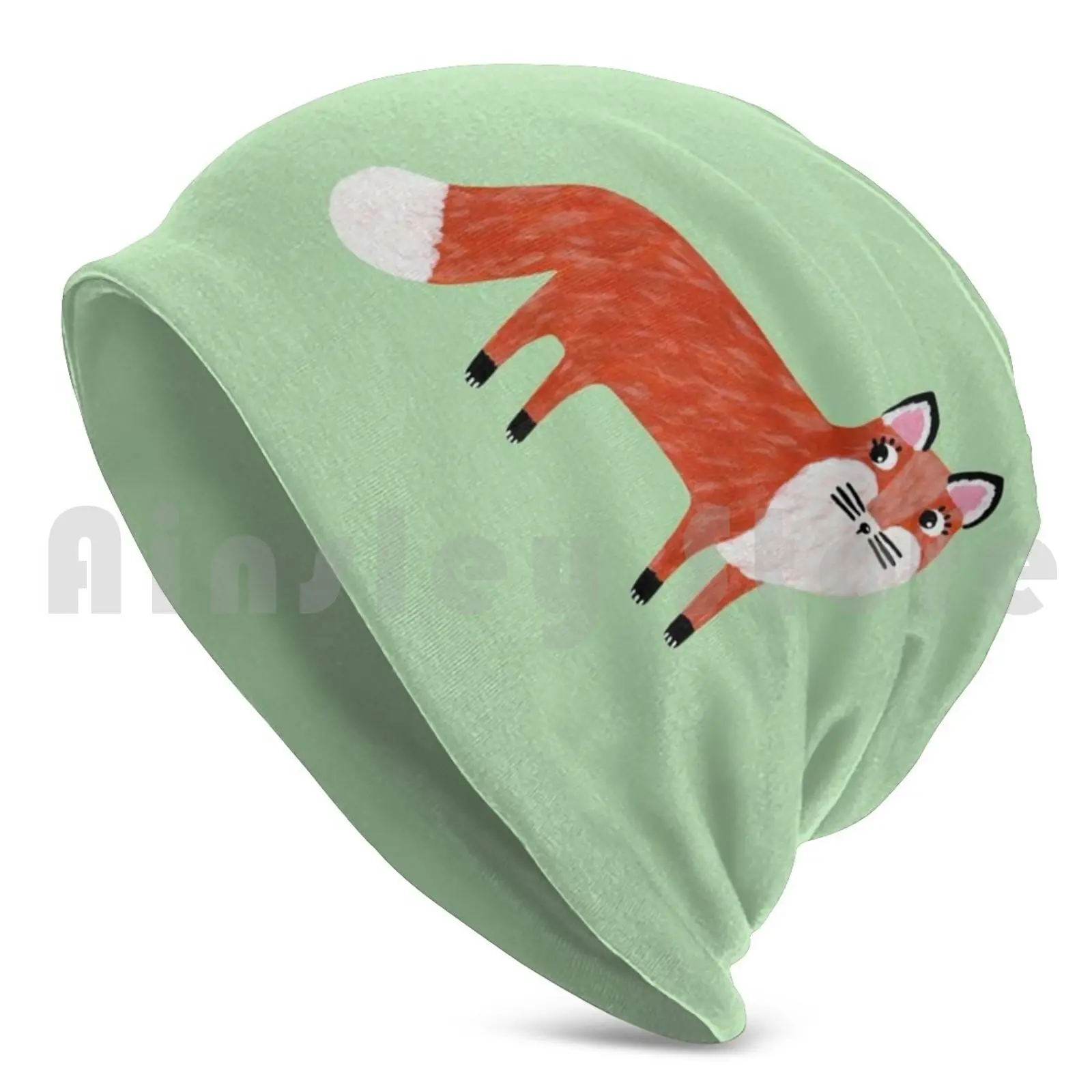 Red Fox Beanies Knit Hat Hip Hop Fox Painted Red Fox Fox Foxes Fox Home Foxy Fox Illustration Cunning Fox Sly