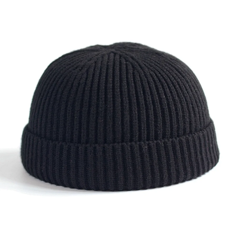 Casquette Melon Courte à Manchette pour Homme, Chapeau de Marin Rétro Sans Bords, Style Marine, Nouvelle Collection Hiver