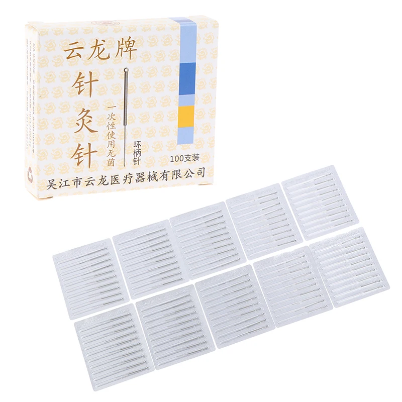 100pcs Cloud Dragon Acupuncture Needles Non-Needle-Tubing sterilization Package Version