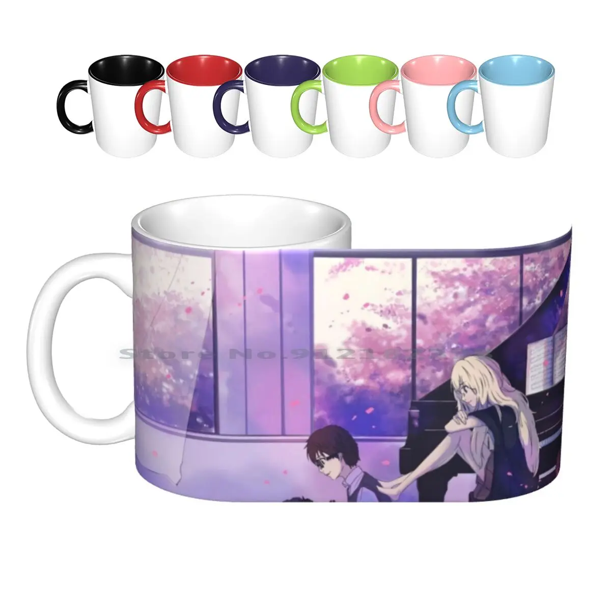 Your Lie In April Ceramic Mugs Coffee Cups Milk Tea Mug Anime Shigatsu Wa Kimi I Dont Use Your Lie In April Creative Trending