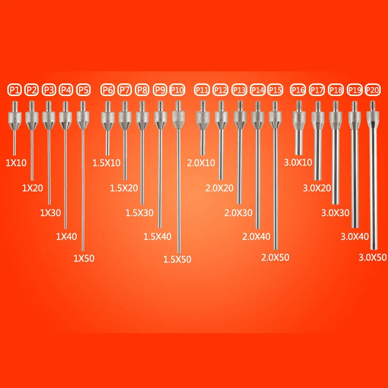 Imagem -04 - Pontas do Calibre do Seletor Pontas do Contato-ponto para a Agulha de Medição do Indicador M2.5 do Seletor Estilete do Indicador do Seletor 49 Peças no Total