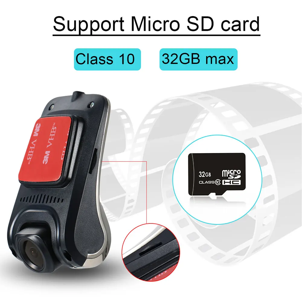 USB Car DVR For Android Car Radio Player HD 720P 140 Degree Wide Angle Car Front Camera Video Recorder Dash Camera With ADAS