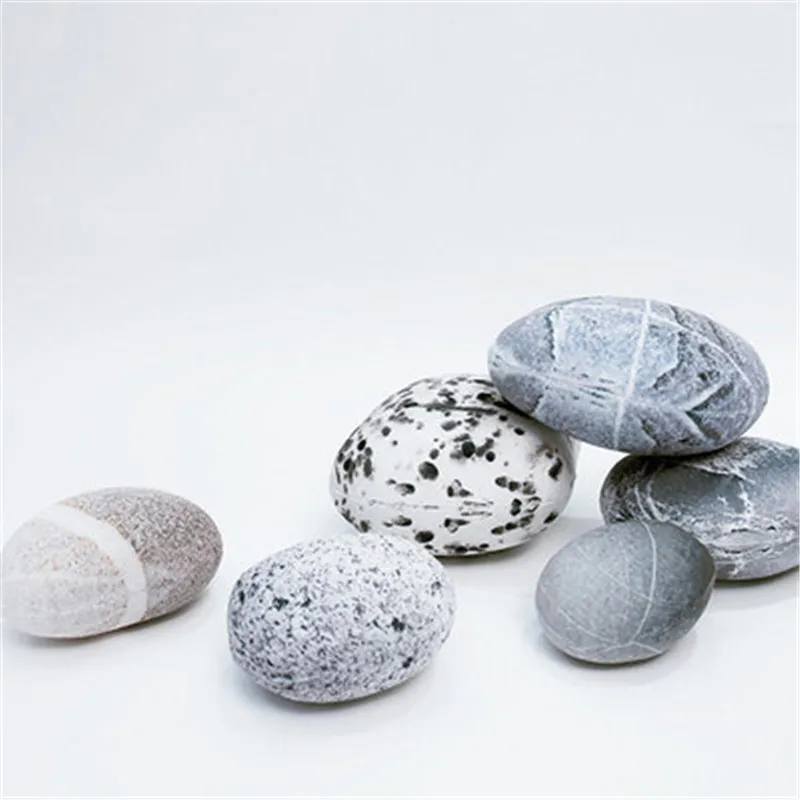 Mini Pebble Stone Pillow Children's Room Simulation Stone Pillow Texture Cobble Small Stone Pillow Baby Plush Pillow Gifts