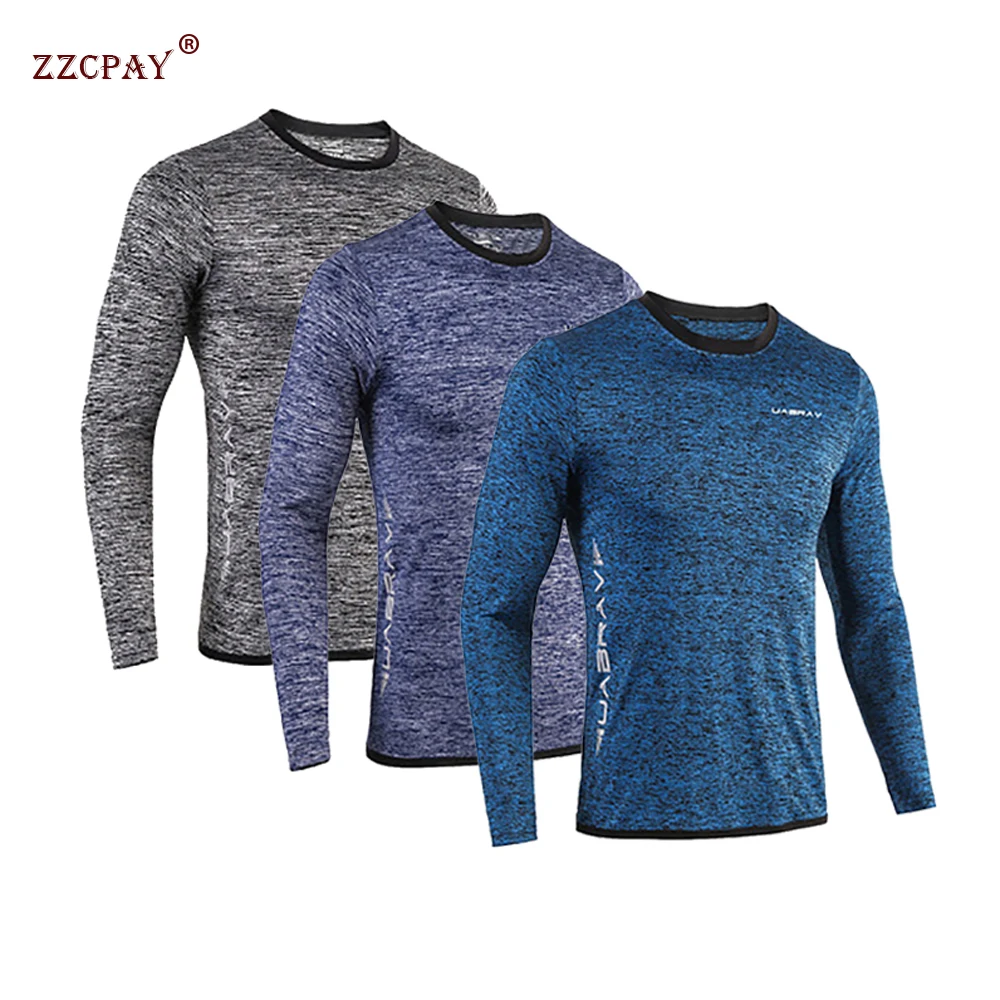 

Men's Compression Shirts Crewneck Long-Sleeve Moisture-Wicking Baselayer Undershirts Cool Dry T-Shirt Sports Top Sweatshirt