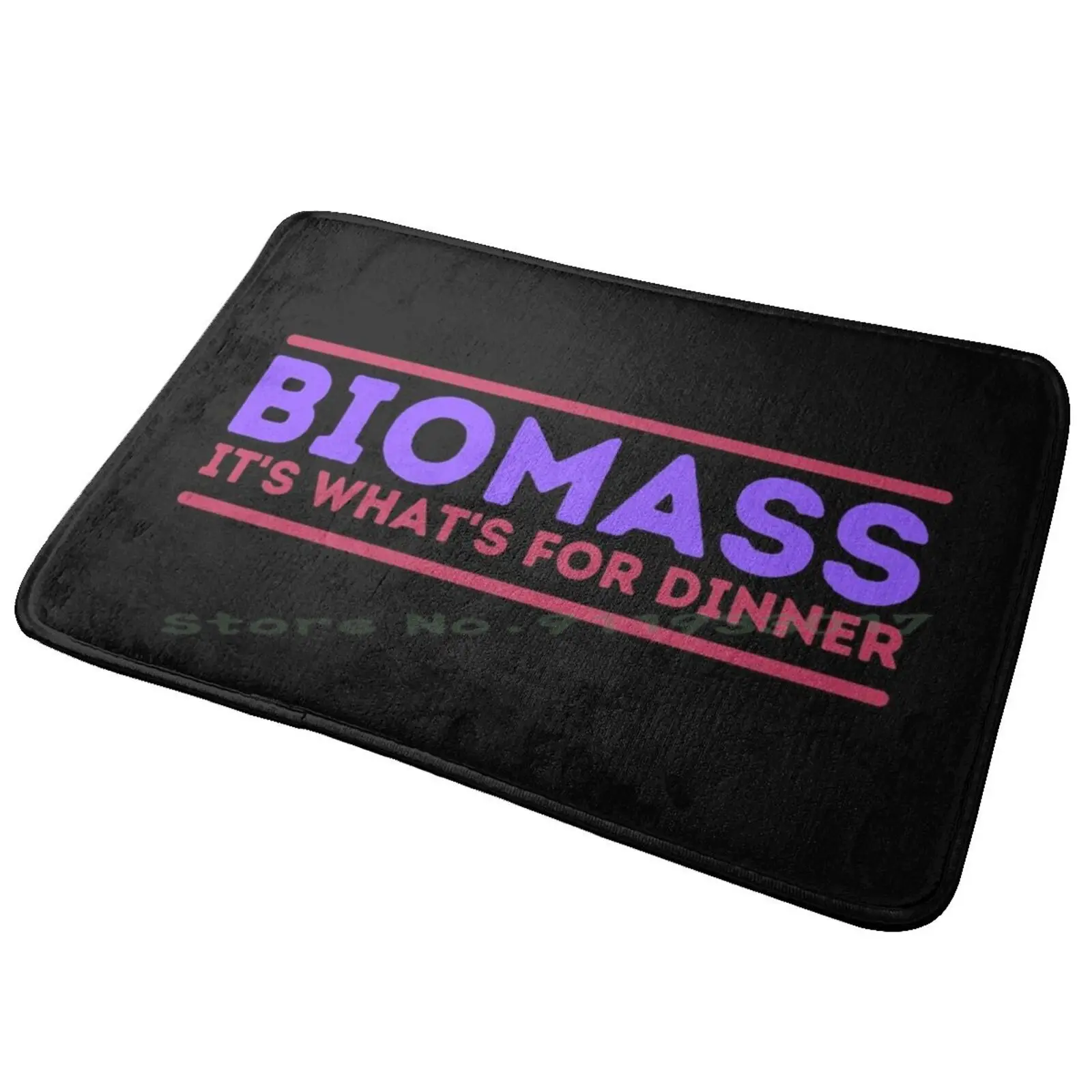 Biomass-It's What's For Dinner | Funny Print Entrance Door Mat Bath Mat Rug Doterra Frankinsence Lavender Peppermint Tea Tree