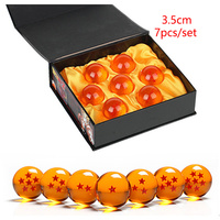 3.5cm 7pcs/set Dragon Ball Crystal Balls Goku Balls Complete Stars Classic Action Figures Exquisite Collective Children Toys