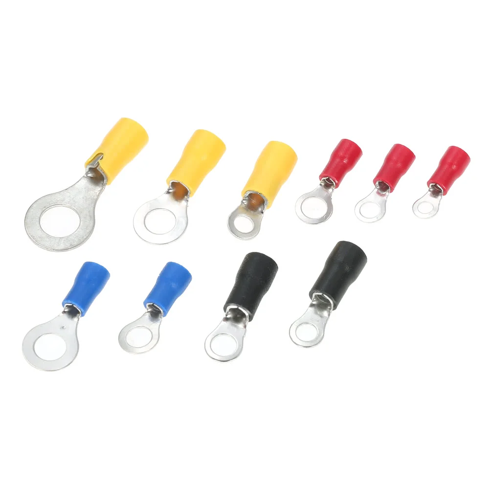 2set 102PCS Assorted Insulated Terminals 10 Kinds Copper Crimp Electrical Wire Cable Connector Kit Cord Ring End Set