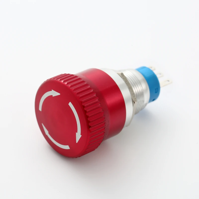 ELEWIND 19mm emergency mushroom latching on/off stop  red Push button switch  Equipment Lift Elevator  (PM192F-11TS)