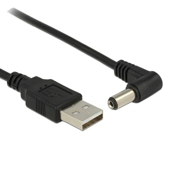 أسود 90 زاوية PC USB ذكر إلى 5 فولت تيار مستمر 3.5*1.35 مللي متر موصل تمديد وصلة كابل الطاقة محول 5.5*2.1 مللي متر إلى USB تاريخ الخط 2.5*0.7 مللي متر