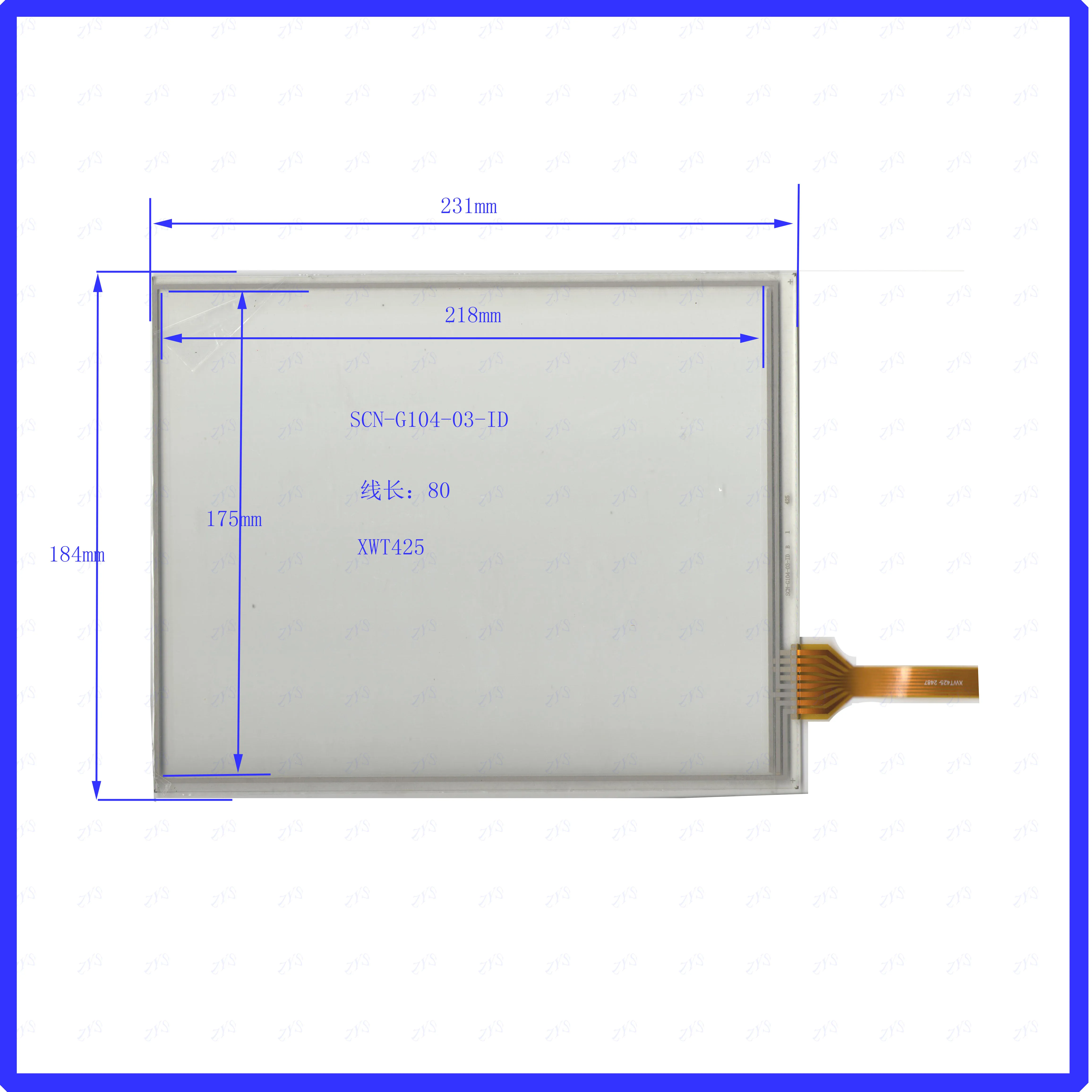 

XWT425 8 провод SCNG10403ID резистивный сенсорный экран 231*184 мм для промышленного контроля общий 231*184 мм