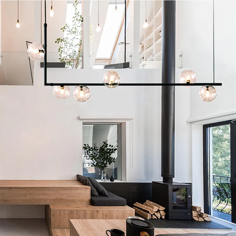 Air 73 Pendant light Nordic Horizontal Led G9 Gold black pendant light Metal Led Lamp Adjustable Indoor cafe decoration lamp