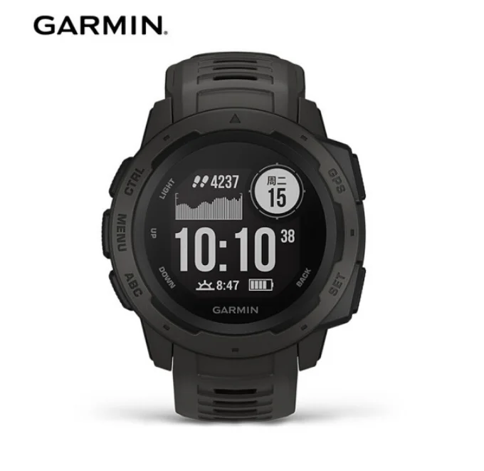 Garmin Instinct  Rugged Outdoor GPS Watch Features Glonass Galileo Heart Rate Monitoring Compass Marathon sport Smart Watch