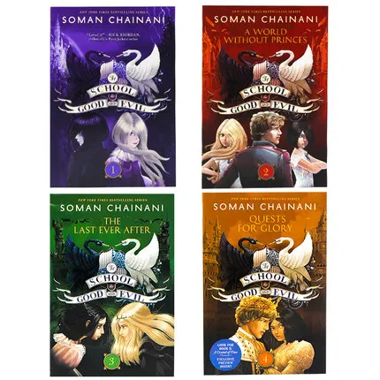 4 bücher Set Die Schule für Gute und Böse 1-4 Soman Chainani Erwachsene Junge Teen Fantasie Wissenschaft Fiction roman Englisch Buch