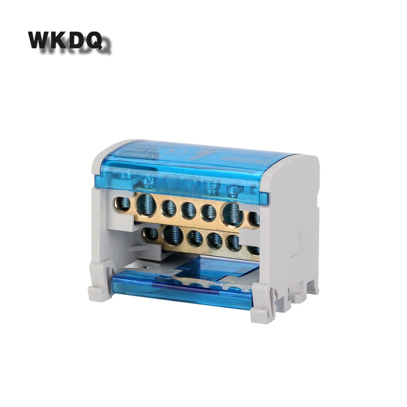 WKH207 Din Rail Terminal Blocks  Modular Screw Connection Power Distribution Block Box Universal Electric Wire  Junction WKH-207