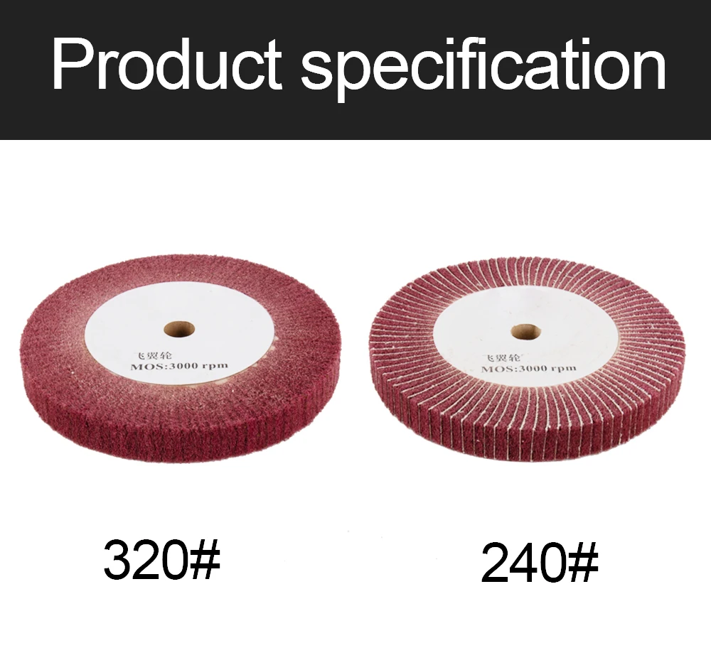 1Pc Nicht-woven Scheuer Pad 4 "/5"/6 "/8"/10 "/12" schleifen Rad Klappe Mopp Polieren Rad Nylon Faser Disc 20mm Bohrung 1 "dicke – Detail 5