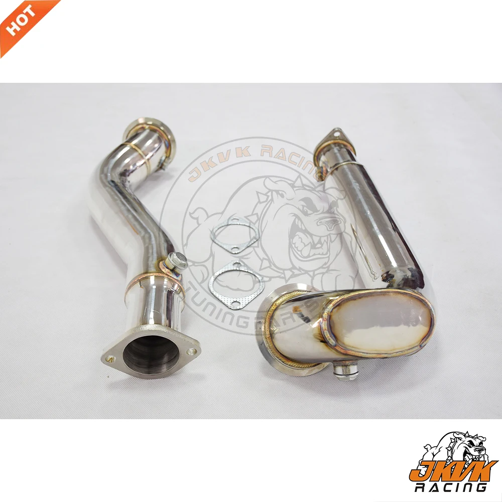 JKVK RACING 3.0'' Stainless Steel Catless Exhaust Downpipe For N54 Engine E60 535i 535xi 2008-2010 5 Series