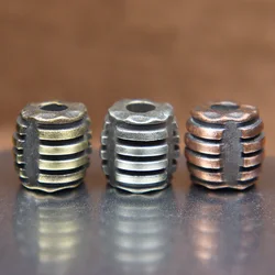 Cylinder Mechanical Gear Irregular Brass Knife Bead Umbrella Rope Woven Lanyard Pendant DIY Paracord Charm Accessories EDC Tool