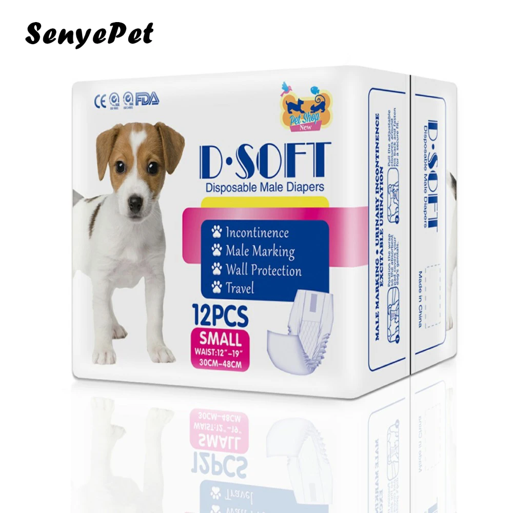 Pet Dog Diapers Disposable Male Dog Diapers New Super Absorbent Diapers for Dogs and Cats Dog Diapers Male Wraps Sanitary Pants