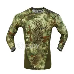 New tactical camouflage T-shirt man breathable tactical Men's Compression Shirt Long Sleeve Sportswear T-Shirt