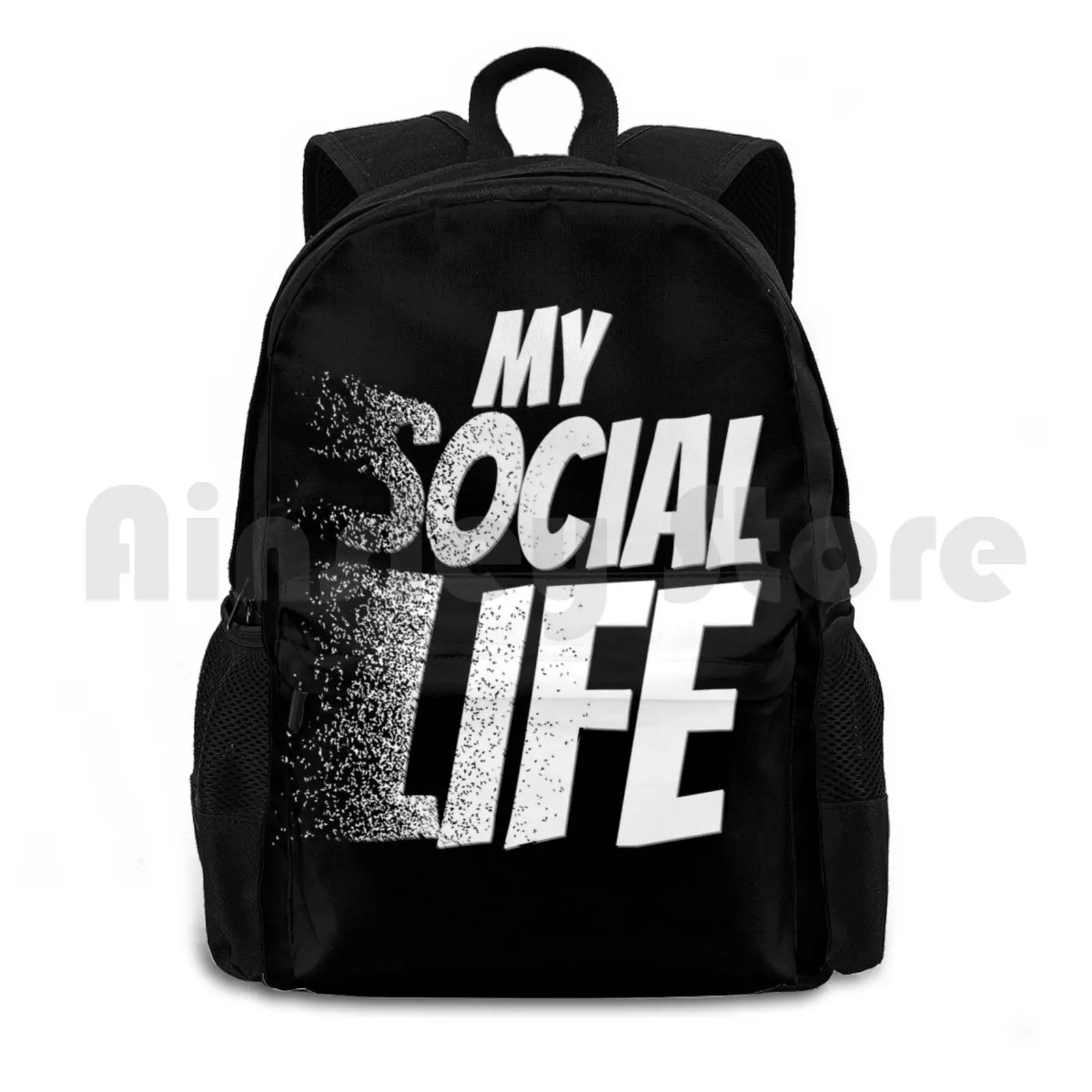 

Social Life Disintegration Meme Outdoor Hiking Backpack Waterproof Camping Travel Infinity War Finger Snap Forever Alone