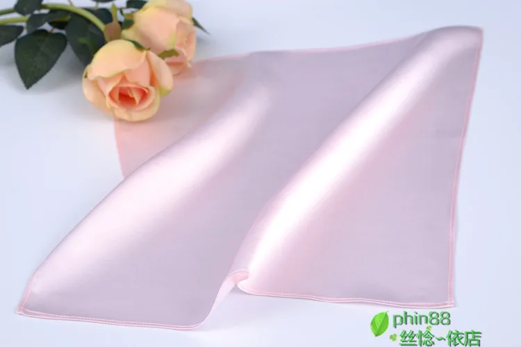 100% Nguyên Chất Lụa 16.5 Mm Lụa Satin Tay Vuông Nam Bỏ Túi Hanky 33 Cm 13 "WJ006