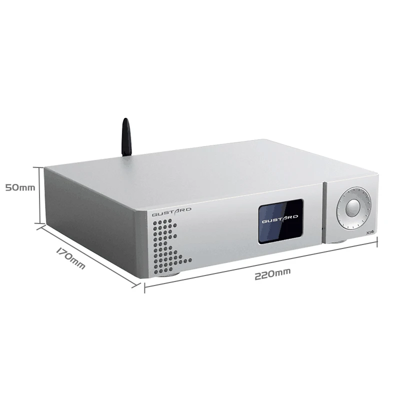 GUSTARD DAC-X16 MQA Decoder Bluetooth5.0 Dual ES9068AS Native Balanced DAC X16 Full Decoding DSD512 XU216 USB IIS X16