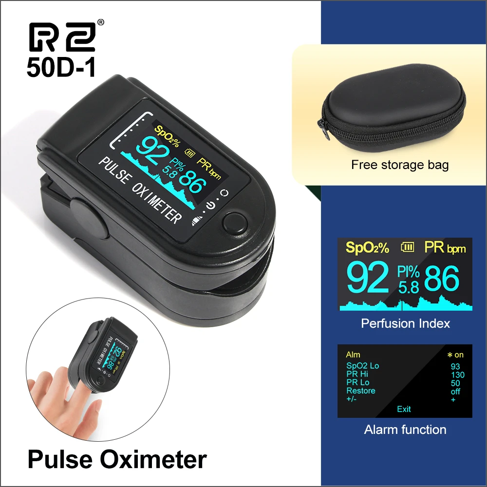 RZ Portable Finger Oximeter Fingertip PulseOximeter Medical Equipment With OLED Display Heart Rate Spo2 PR Pulse Oximeters