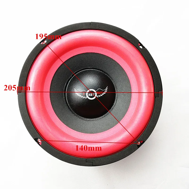 Imagem -06 - Sistema de Alta Fidelidade ao ar Livre Polegada Alto-falante Ohm 400 Watts Carro Louderaltifalante Subwoofer Áudio Poderoso Grande Borda da Espuma Vermelha