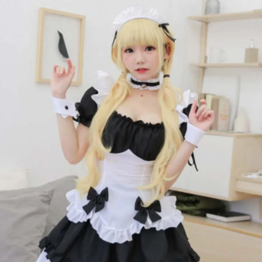 

Maid Cosplay Costumes Women Carnival Party Cos Role Play Anime Cosplay Halloween Lolita Dress Bow Knot Skirts Girls 2022 New