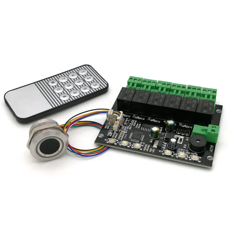 DC12V K219-A Fingerprint Control Board+R503 Fingerprint Module Programmable Fingerprint Infrared Control Board