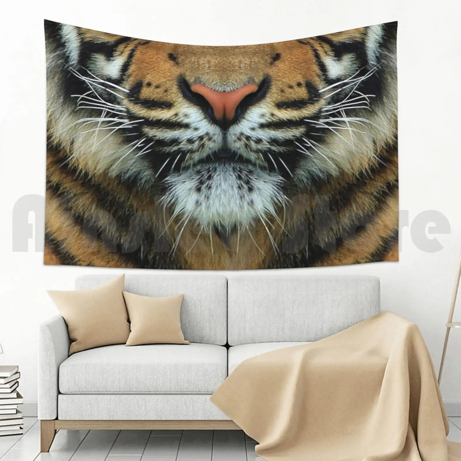 النمر المشارب نسيج غرفة المعيشة غرفة نوم النمر المشارب كوغار القط الكبير شعيرات الفراء والجلود جلد الفهد الحيوانات