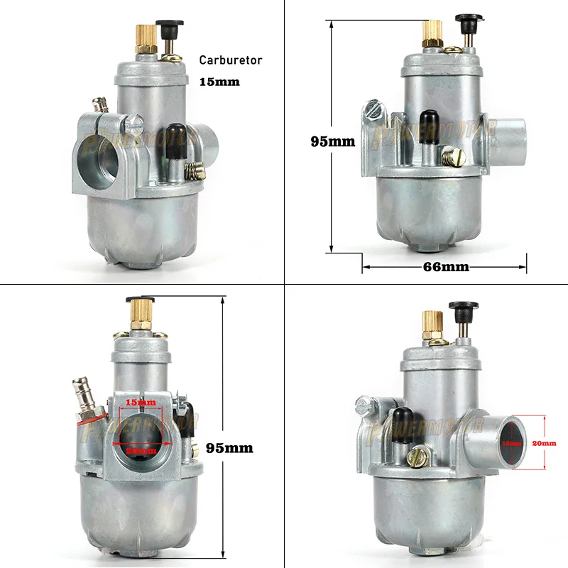 For Puch Maxi Bing Carburetor 17 15 12 Moped Tuning Parts 12mm 15mm 17mm Carb Stock E50 50cc Mini Scooter Motorcycle Accessories