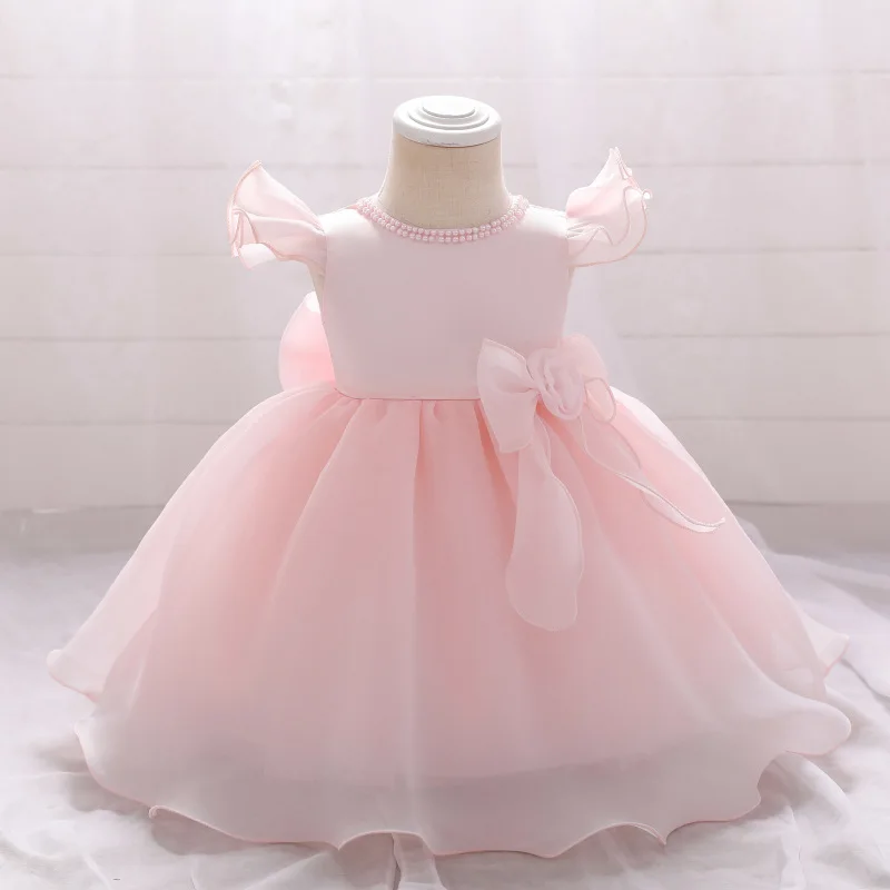 

0-24M Newborn Toddler Firtst Ceremony 1st Birthday Dress For Christening Baby Girls Lace Princess Dresses Baptism Dress