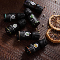 Pure Aroma Essential Oils Set for Aromatherapy Diffuser, Lavender Sweet Orange Oil, Fresh Air Humidifier Diffuser, 10ml * 6Pcs