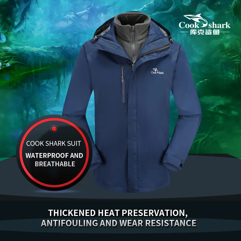 Cocinar Shark-chaqueta informal para hombre, cortavientos a la moda, para exteriores, otoño e invierno, novedad de 2020