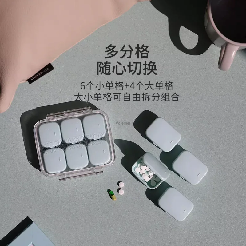 Xiaomi Youpin Jordan & Judy จัดจำหน่ายแบบพกพา Mini ปิดผนึกกล่องยาขนาดเล็กและพกพาฟรีรวมกล่องหลายซีล