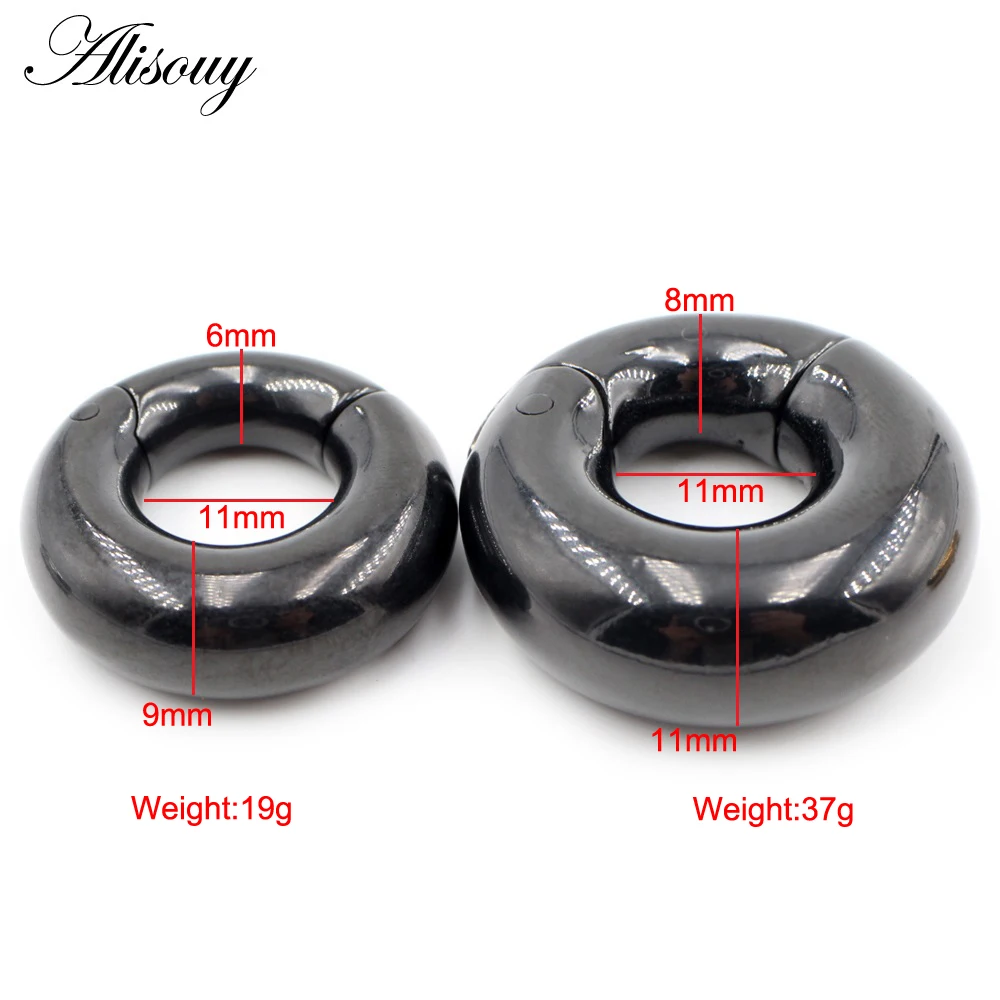 Alisouy 1PC Punk 316L Stainless Steel Magnetic Ear Weights Expander Stretcher Plugs Tunnels Gauge Earring Body Piercing Jewelry