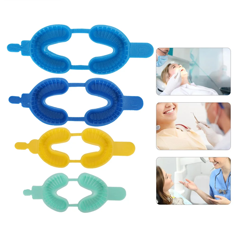 50Pcs Disposable Up Down Double Fluoride Tray Dual Arch Trays Dental EVA Impression Flexible Antishock Accessory Materials Tools