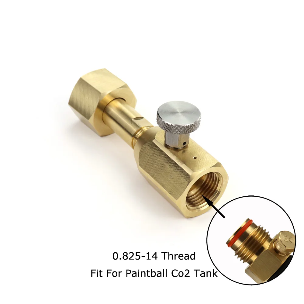 NEW CO2 Tank Fill Station Adaptor with Bleed Valve Fit W21.8-14(DIN 477) Or CGA320 Connector