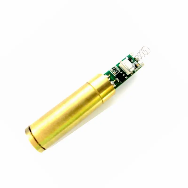 Industrial Lab Green Laser Diode Module 532nm 20mW Cross Shape Brass Host with Driver Board 3.7V-4.2V