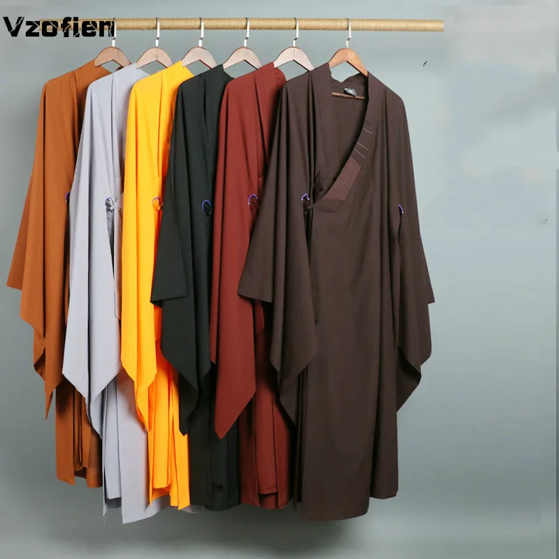 

Buddhist Clothes Robe Meditation Long Coat Monk Clothing Shaolin Monk Kung Fu Suits Meditation Uniforms Buddhist Zen Lay Robe