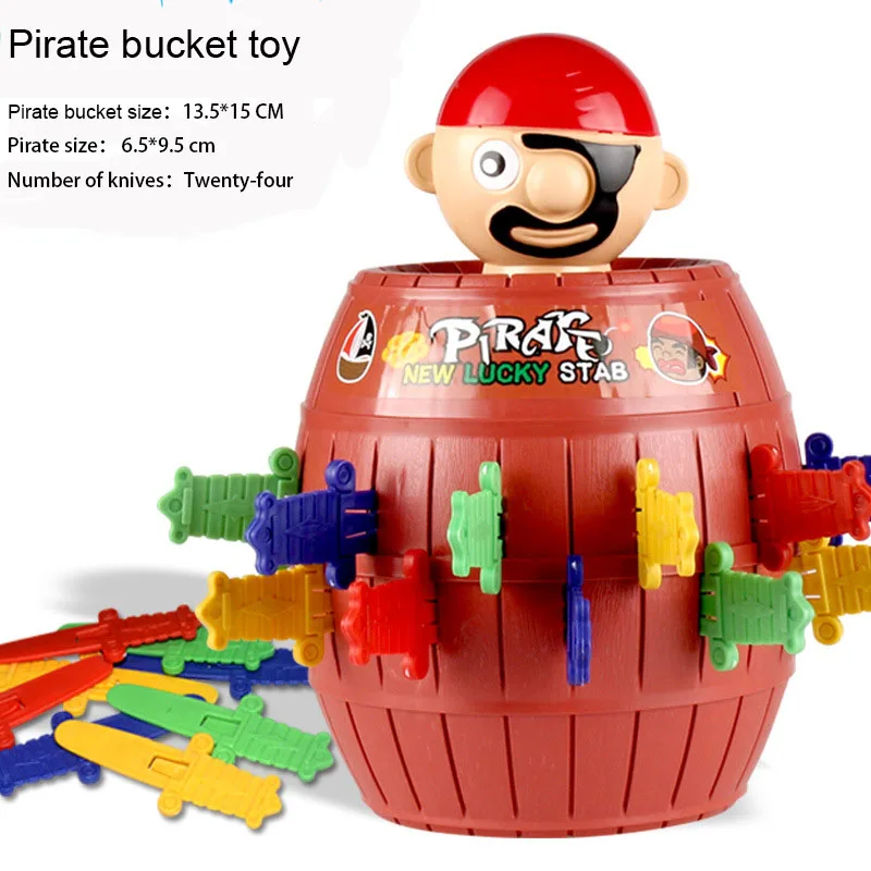 Interactive toys Pirate Bucket for Kids and adults Lucky Stab Pop Up Game Toys Intellectual Game For Kids