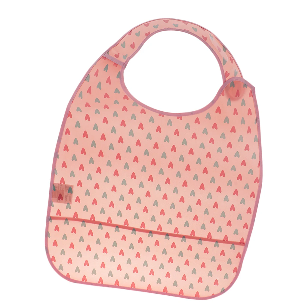 Resuable Volwassen Ouderen Bib Met Afneembare Zak Eten Maaltijd Patiënt Handicap Hulp Schort-42X35Cm