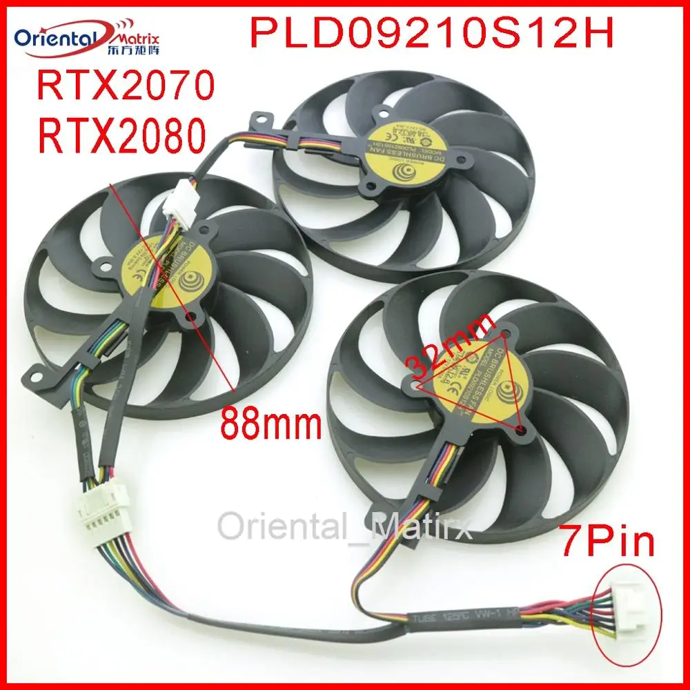 PLD09210S12H T129215SU 12V 88mm For ASUS ROG STRIX-RTX 2070 RTX2080 ROG-STRIX-RTX2070S SUPER Graphics Card Cooling Fan