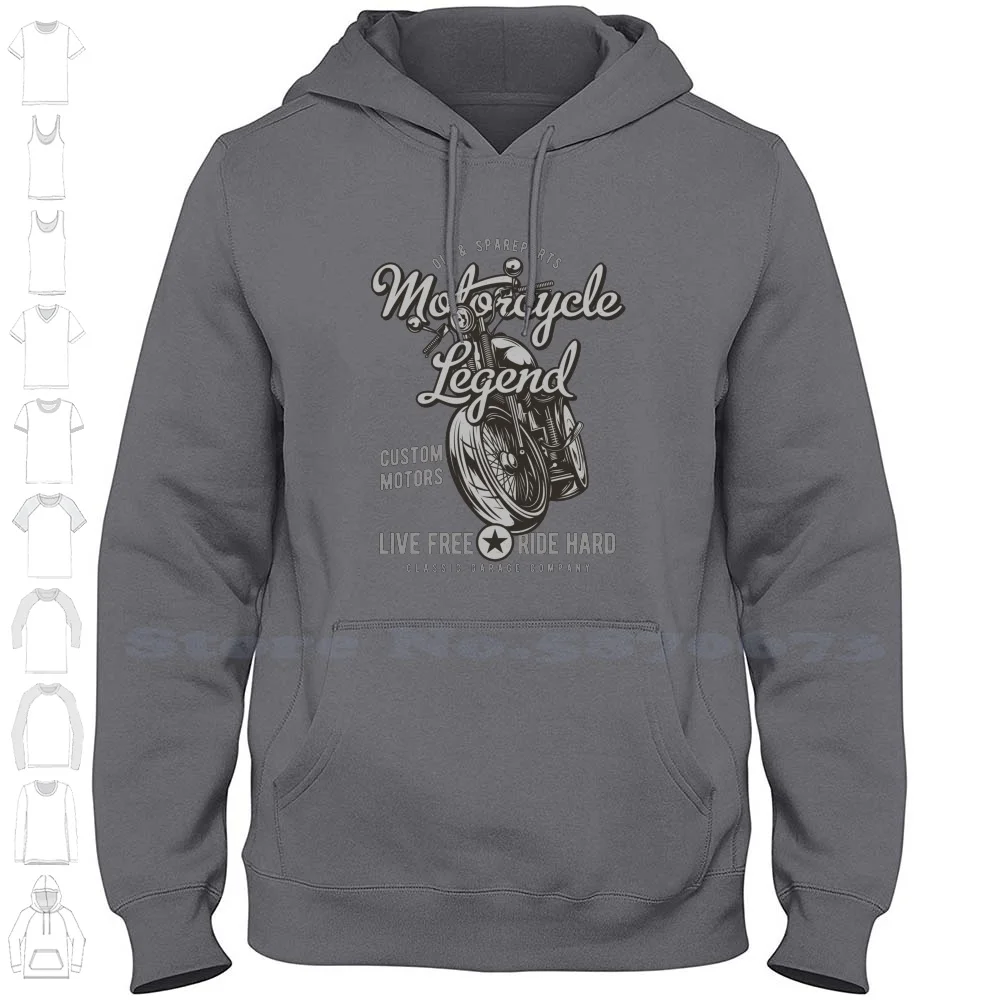 Motorcycle Legend Hoodies Sweatshirt For Men Women Motorcycle Cool Helmet Funny Biker Music Vintage Classic Bikes Motors Legend