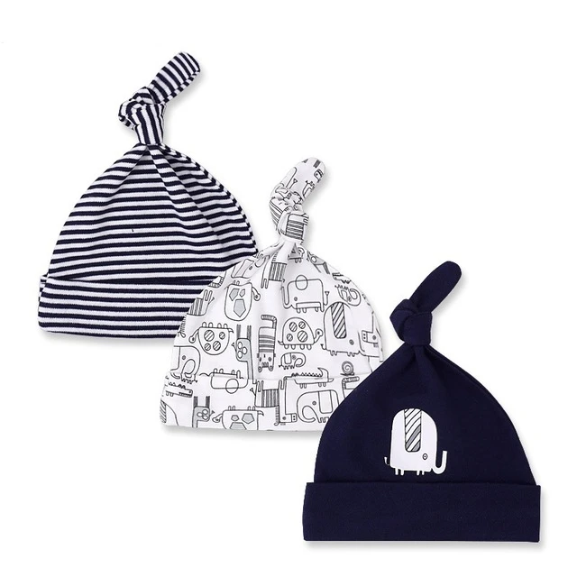 

3pcs/lot Baby Hat Knit Cotton Cartoon Print Baby Caps For Boys Girls Spring Autumn Winter Children's Hats Child Beanie